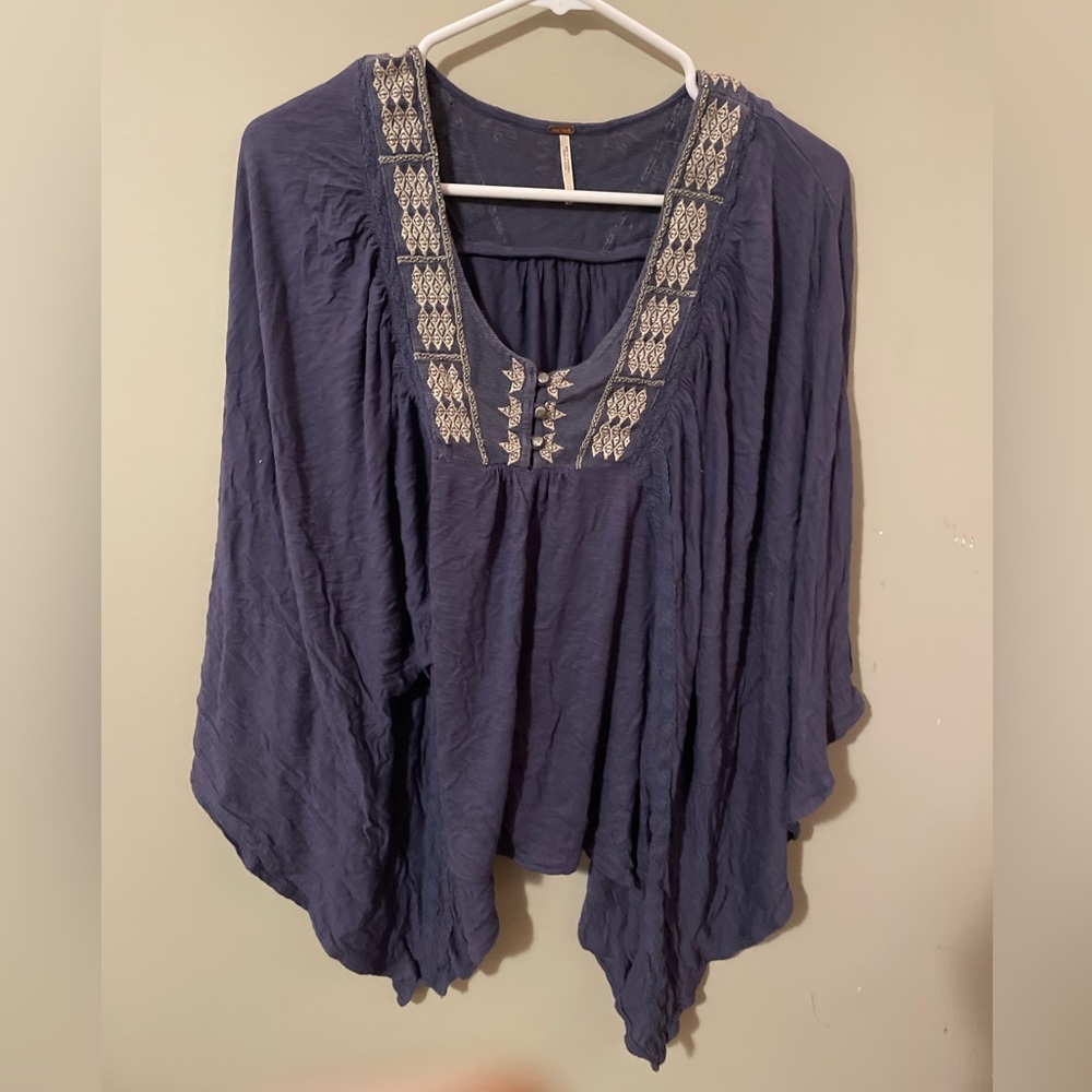 Free People oversized flowy shirt